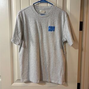 Aime Leon Dore Heather Gray Tee with Blue Chest Logo